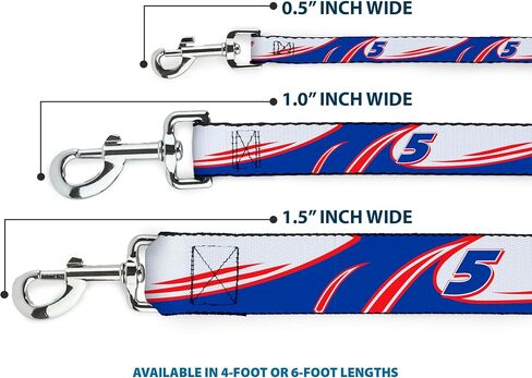 Hendrick Motorsports Pet Leash, Dog Leash, Kyle Larson #5 Car Scheme White Blue Red, 6 Feet Long 1.0 Inch Wide in Kuwait