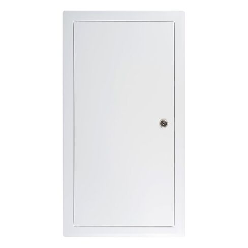 10" x 20" White Metal Lockable Access Panel - Wall Access Panel for Drywall w/Key - Wire Cover for Wall Covering Panels - Plumbing, Electricity, Heating Alarm, Bathroom Wall Hole Cover in Kuwait