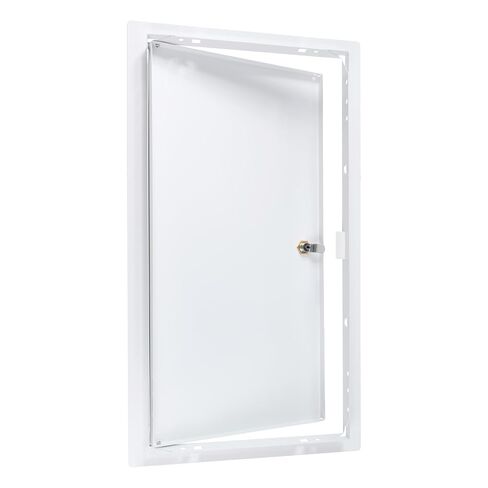10" x 20" White Metal Lockable Access Panel - Wall Access Panel for Drywall w/Key - Wire Cover for Wall Covering Panels - Plumbing, Electricity, Heating Alarm, Bathroom Wall Hole Cover in Kuwait