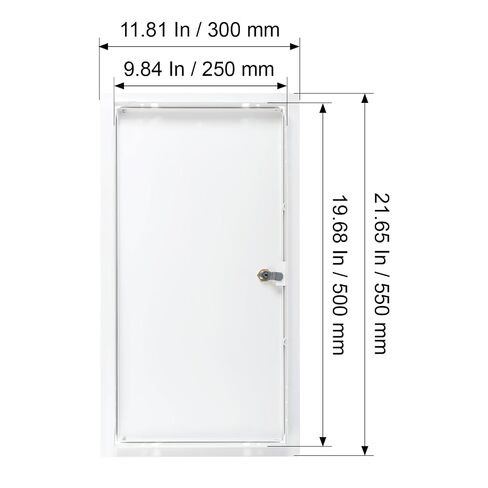 10" x 20" White Metal Lockable Access Panel - Wall Access Panel for Drywall w/Key - Wire Cover for Wall Covering Panels - Plumbing, Electricity, Heating Alarm, Bathroom Wall Hole Cover in Kuwait