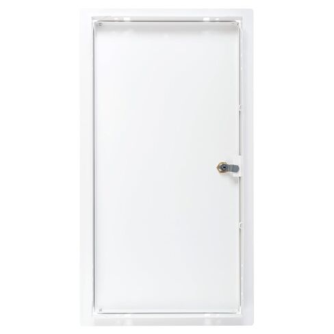 10" x 20" White Metal Lockable Access Panel - Wall Access Panel for Drywall w/Key - Wire Cover for Wall Covering Panels - Plumbing, Electricity, Heating Alarm, Bathroom Wall Hole Cover in Kuwait