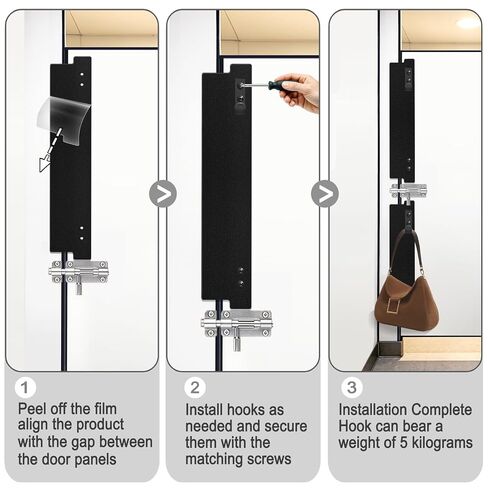 Bathroom Stall Privacy Strip with Metal Hooks, 17.3" X 3.8" Bathroom Partition Gap Filler, Black Toilet Partition Privacy Cover for Public Restroom(4 PCS,Black,17.3" X 3.8") in Kuwait