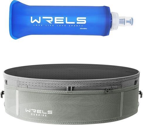 WRELS Hydration Running Belt with TPU Soft Flask 250ml,Breathable Running Belts for Women Men Workout Exercise Fitness Waist Bag Phone Holder For Runner Marathon Jogging in Kuwait