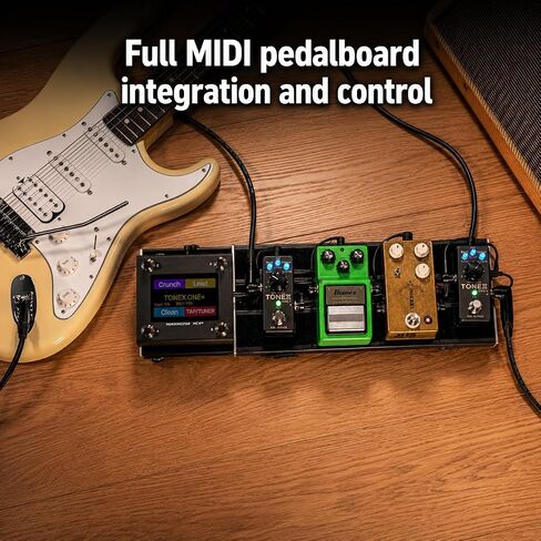 IK Multimedia TONEX ONE+ AI Guitar Amp & Effects Peal مع بلوتوث لاسلكي للتحرير، تحكم MIDI، واجهة صوت USB، أكثر من 60,000 نموذج نغمة، كابينة محاكي أمبير مدمجة ونموذج Stompbox in Kuwait