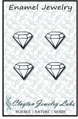 Mini Diamond Shaped Set of 4 Filler Enamel Pins in Kuwait