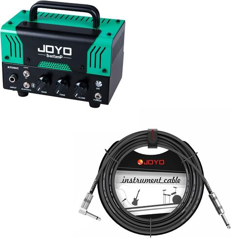 JOYO Atomic Tube Amp Head Bundle with CM-12 Mono Instrument Cable Straight-to-Right Angle in Kuwait