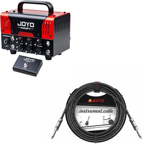 JOYO Jackman II Tube Amp Head Bundle with CM-04 Mono Audio Instrument Cable Straight-to-Straight in Kuwait