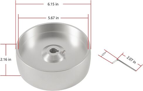 2" x 72" Belt Grinder Wheel Aluminum Wheel Crowned for Knife Grinder 6" Drive 5/8" Bore in Kuwait