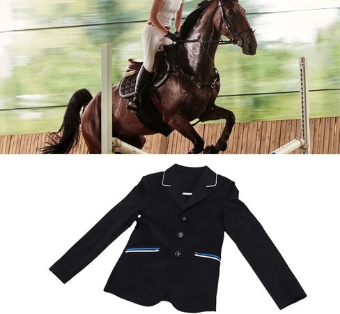 AMONIDA Equestrian Coat, Stylish Minimalist Lightweight Cotton Blend Riding Jacket for Training Competition Everyday Riding, with Gender Neutral Design for Men Women (150) in Kuwait