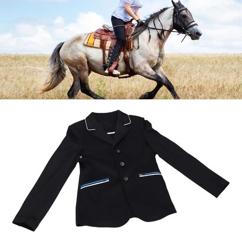 AMONIDA Equestrian Coat, Stylish Minimalist Lightweight Cotton Blend Riding Jacket for Training Competition Everyday Riding, with Gender Neutral Design for Men Women (150) in Kuwait
