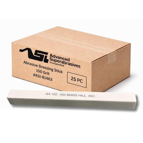 ASI 150 Grit 1 Piece Aluminum Oxide Dressing Stick for Diamond and CBN Grinding Wheels 8" x 3/4" x 3/4" Made in USA in Kuwait