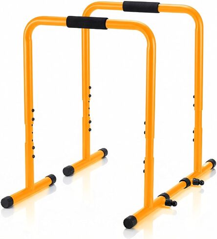 NEWBULIG Dip Bar Station, Adjustable Parallel Parallettes Bar with Soft High-Density Foam Handles, Heavy Duty Dip Stands Workout Equipment for Home, Gym, Patio, Office in Kuwait