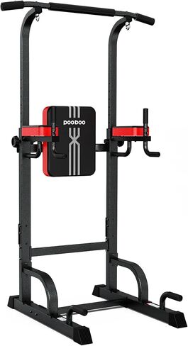 Pull Up Bar Power Tower Dip Station,Cable Machine-Integrated 450LBS Multi-Function Adjustable Height Fitness Strength Training Equipment for Home Gym Strength Training Equipment in Kuwait