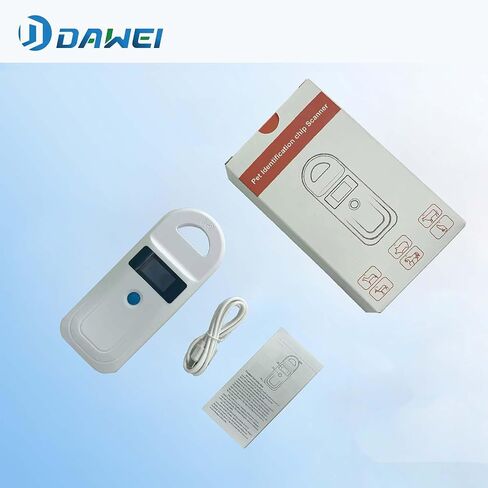 DAWEI Pet Dog Cat قارئ الرقائق الدقيقة، بلوتوث معرف الحيوان الضال 134.2 كيلو هرتز 125 كيلو هرتز 15 رقمًا تسجيل رقاقة الحيوان RFID الرقائق الدقيقة الماسح الضوئي in Kuwait