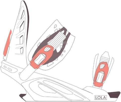 Roxy Lola Womens Snowboard Bindings White M/L in Kuwait