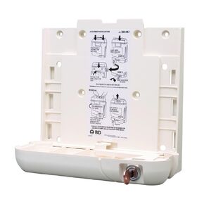 BD Medical Systems 305447 دعامة حائط للقفل لهواة جمع الأدوات الحادة في غرفة الامتحان، مقاس 9.5 بوصة × 9.5 بوصة × 4.25 بوصة (عبوة من 10 قطع) in Kuwait