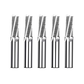 5Pc UNC 7/16"-14 Carbide Multi-Form Thread Mill Cutter for Aluminum | 23.6 mm LOC, 60 mm OAL, 5 Flutes, for Aluminum Alloy Brass Copper Bakelite Plastic CNC Machining in Kuwait