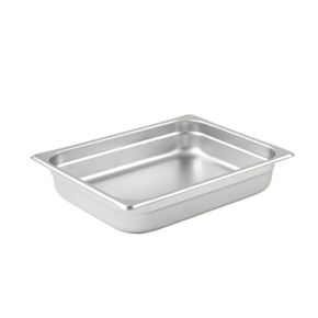 Half Size Stainless Steel Steam Table Pan, 2.5-Inch Deep - 2-Piece Set - Professional 18/8 Stainless Steel Hotel Pans - Standard Weight in Kuwait