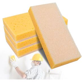 Drywall Wet Sanding Sponge, Dustless Drywall Sponge, Dual Sided Walboard Sander Sponge for Finishing, Spackle Smoothing, Reusable Wet Sanding Sponge for Joint Compound Spackle, 4 Pack in Kuwait
