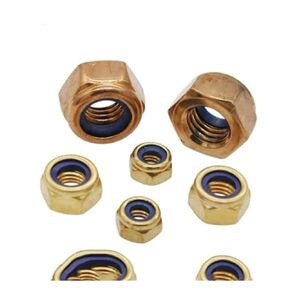 2-10pcs DIN985 M4 M5 M6 M8 M10 Brass Nylon Lock Nut Insert Nuts(M4 10PCS) in Saudi Arabia