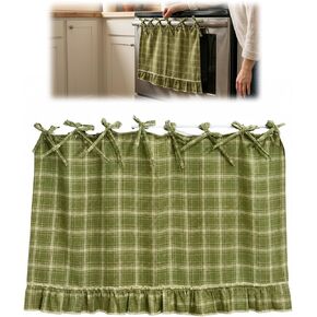 Oven Skirt with Pockets, Handmade Oven Skirts, Dishwasher Oven Curtain with Pockets, Ribbon Ties, Decorative Stove Curtain for Dishwashers, Washing Machines, Conceal Clutter in Kuwait