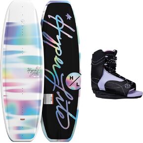 Hyperlite Divine Jr Kids Wakeboard Package with Jinx Bindings - Continuous Rocker 119 cm Wake Board for Beginner to Intermediate Riders in Kuwait