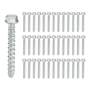 40 PCS 1/2" x 4" Concrete Screw Anchors, Large Diameter Heavy Duty Screw Anchor for Concrete, Masonry, Brick, Block Anchoring in Kuwait
