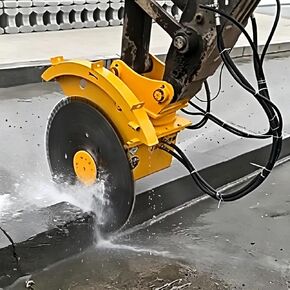 High Speed Excavator Attachment Hydraulic Rock Saw, Efficient Processing Hydraulic Rock Saw for Timber Cutting and Construction Concrete Stone Granite Clearing Works in Kuwait