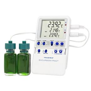 Traceable® Excursion-Trac™ Dual Zone Calibrated Temperature Monitor & Data Logger Kit (TM-6431) for Lab, Freezer, Refrigerator, Transport Cold Chain Cooler Monitoring with NIST Calibration Certificate in Kuwait