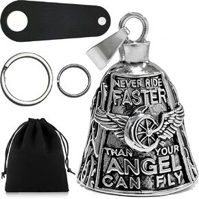 Motorcycle Ride Bell For Bikers, Guardian Angel Gremlin Motorcycle Bells for Luck, Motorcycle Rider Key Chain in Kuwait