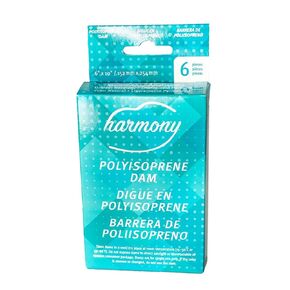 Harmony® Polyisoprene Non-Latex Oral Dams, Box of 6 – The Only FDA Approved Non-Latex Dental Dams for STI Protection & Oral Wellness – Allergy-Safe & Medical Grade in Saudi Arabia