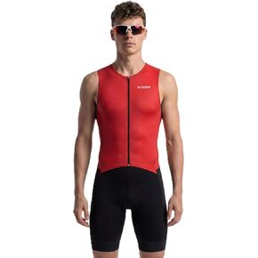WIXEN Men’s Classic Triathlon Suit, Padded Racesuit Quick-Dry Sleeveless Tri Suit Swim Bike Run, Breathable Aero Skinsuit in Kuwait