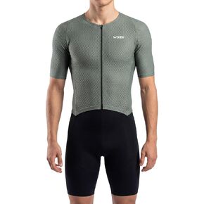 WIXEN Men’s Premium Short Sleeve Triathlon Suit, Padded Aero Tri Suit for Swim Bike Run, Quick-Dry Performance Skinsuit in Kuwait