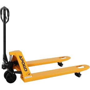 شاحنة رافعة البليت APOLLOLIFT، سعة 5500 رطل، 21 بوصة عرض × 48 بوصة طول، شوكة يدوية قياسية لشاحنة البليت للمستودعات - عجلات من النايلون in Kuwait