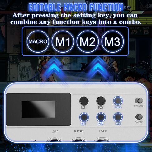 Nonbliep Wired Arcade Stick Compatible with PlayStation 5/PS4/PC/Android, for PS5 Fight Stick with Programming Function, Turbo Function, 9.8FT Braided Cable Fight Stick and Wired Connection in Kuwait