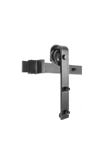 Sliding Barn Door Black Double Doors Single Hardware Sliding Door Track Kit Wheel Track System(9FT) in Kuwait