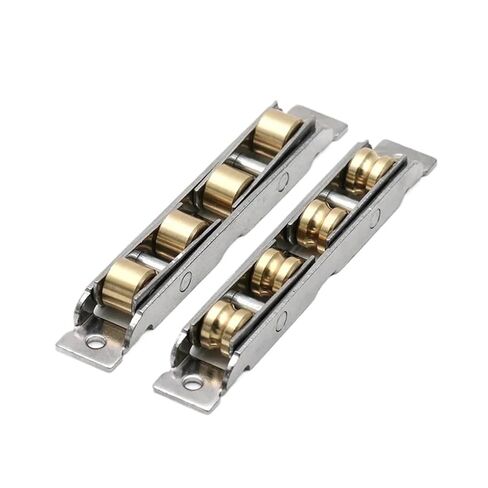Stainless Steel Window Pulley Wheels Silent Copper Groove Track Door Roller casters Sliding Glass Window Hardware Fitting(77 80Type 4pcs4) in Kuwait