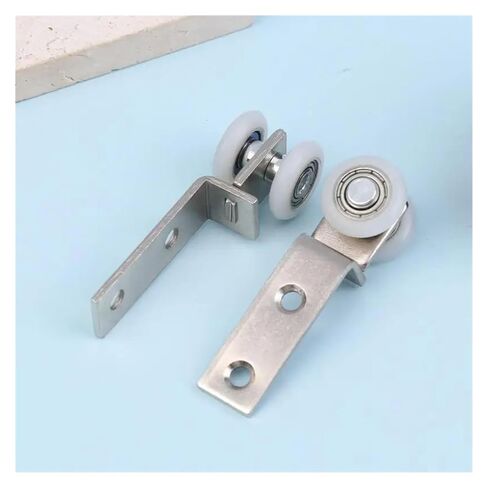 2pcs Curtain Pulleys Sliding Door Pulley Hanging Track Pulley Block for Sliding Door Cabinets Window Hardware(A2) in Kuwait