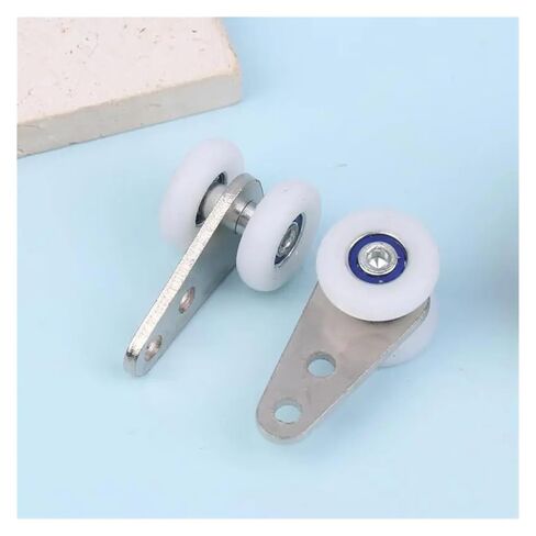 2pcs Curtain Pulleys Sliding Door Pulley Hanging Track Pulley Block for Sliding Door Cabinets Window Hardware(A2) in Kuwait