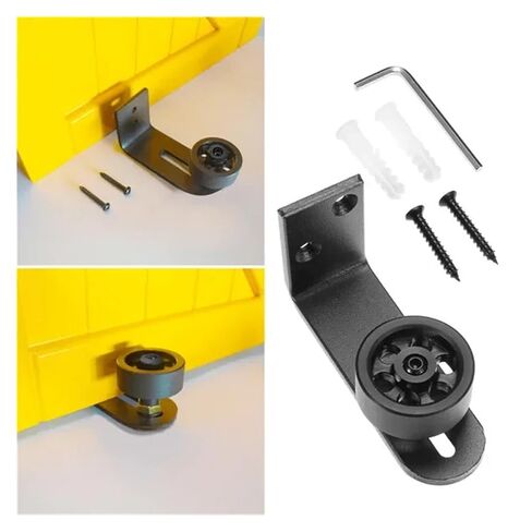 Adjustable Sliding Barn Door Hardware Wall Guide Bottom Floor Roller Guide with Screws Tools Kit in Kuwait