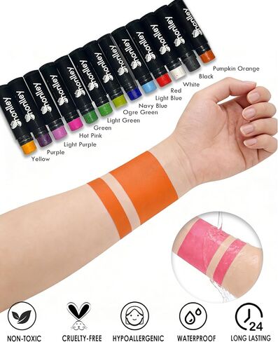 Dark Orange Eye Black Stick for Sport，Anti-Glare EyeBlack Baseball Football Softball Lacrosse Accessories, Waterproof Last All Game, High Pigmented，Smooth Application in Kuwait