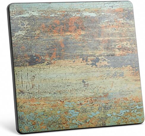 Excalibur Square Table Top, 24x24 Inch, Faux Metal Finish, Laminate, Indoor/Outdoor, Seats 2 in Kuwait