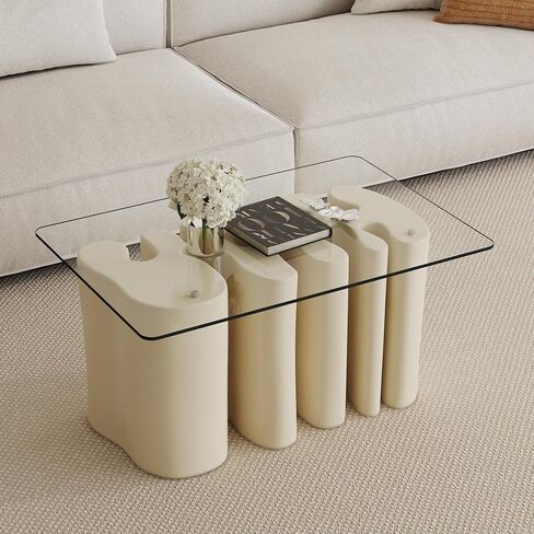 Rectangle Tempered Glass Table Top, Clear Surface 1/4" Thick Flat Polished Edge for Furniture Protection Patio Dining Coffee End Tables in Kuwait