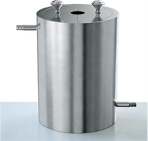 Stainless Steel Laboratory Mixing Container with Lid, 125mm Outer Diameter, 100mm Inner Diameter, 12.5mm Thick, for Dispersion and Mixing Applications in Kuwait
