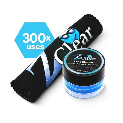 منظف ​​العدسات ومعجون مضاد للضباب للنظارات والأقنعة — Z Clear | ينظف بعمق ويبقى خاليًا من الضباب لمدة 1-3 أيام | التزلج، التزلج على الجليد، الغوص، حاجب الدراجة النارية | آمن على جميع الطلاءات | خالي من الكحول | صنع في الولايات المتحدة الأمريكية in Kuwait
