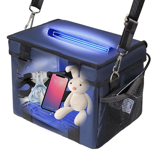 UV Sanitizer Box, 12L Portable Sanitizing and Cleaning Machine with 3-Level Timer, Foldable UV Cleaner Box for Toys, Mask, Towel, Key， Baby Bottle, Etc. Ozone Free UV Cleaning Box ﻿ in Saudi Arabia
