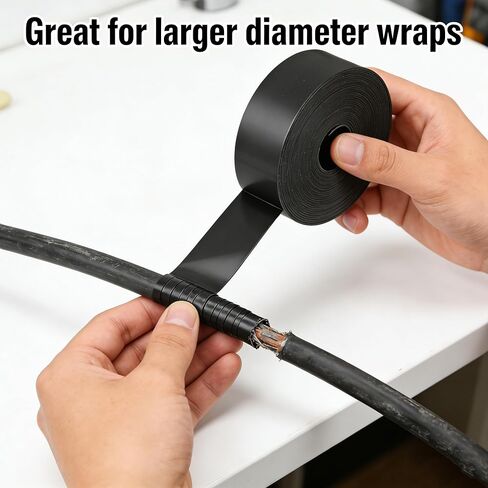 16.5FT Heat Shrink Tape, Electric Heat Tape Shrink Wrap Roll for Electrical Cables, Wires, Pipes, Adhesive Activates Upon Heating Melts and Seals in Kuwait