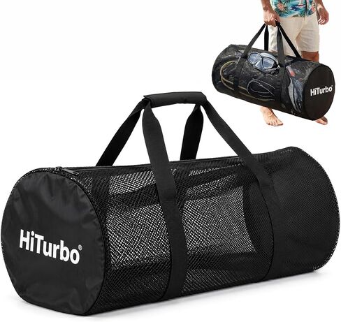 حقيبة Hiturbo 100L Duffel Scuba: الغوص وركوب الأمواج والغطس والتجديف والقوارب وصيد الأسماك بالرمح وحقائب معدات الرياضات المائية - حقيبة حمل معدات السباحة للسفر على الشاطئ وحمام السباحة in Kuwait