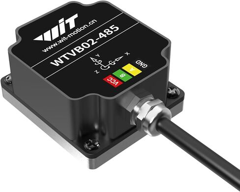 WitMotion WTVB02-485 IP68 مستشعر اهتزاز مقاوم للماء، Modbus 3 محاور (XYZ) إزاحة الاهتزاز (30000um) + السرعة (100 مم / ثانية) + السعة (180 درجة)، لتحليل الآلات (محول طاقة الاهتزاز متعدد التوصيلات) in Kuwait