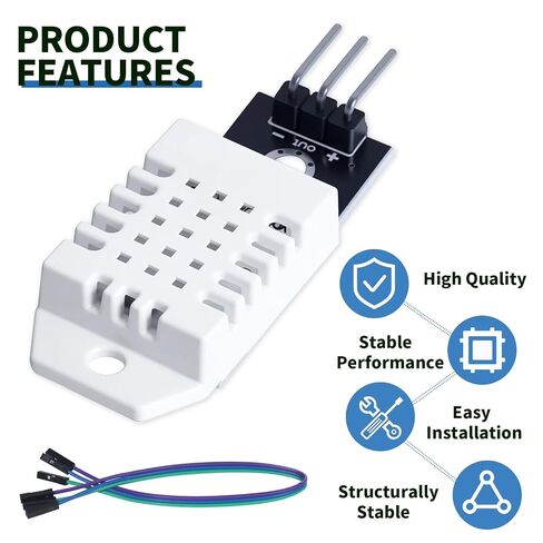 DHT22 Digital Temperature and Humidity Sensor AM2302 Sensors Module with Cable for Electronic Practice DIY Replace SHT11 SHT15 (Pack of 2pcs) in Kuwait